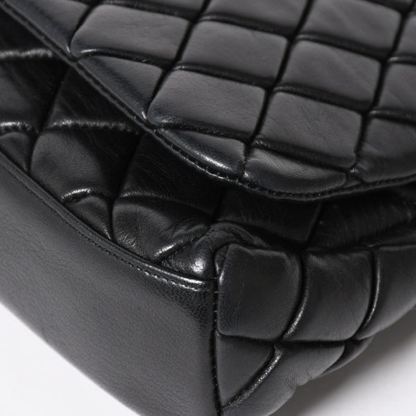 CHANEL Bubble Quilt Chain Shoulder Bag Handbag No. 15 Lambskin Black Silver Hardware Good Condition Used 4a004407