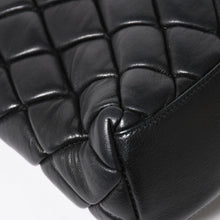 画像をギャラリービューアに読み込む, CHANEL シャネル バブルキルト チェーンショルダーバッグ ハンドバッグ 15番台 ラムスキン ブラック シルバー金具 美品 中古 4a004407