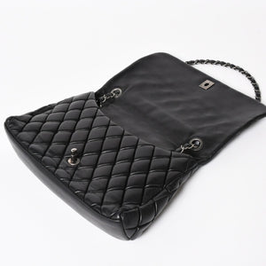 CHANEL Bubble Quilt Chain Shoulder Bag Handbag No. 15 Lambskin Black Silver Hardware Good Condition Used 4a004407