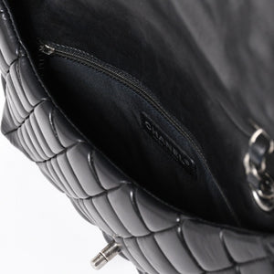 CHANEL Bubble Quilt Chain Shoulder Bag Handbag No. 15 Lambskin Black Silver Hardware Good Condition Used 4a004407