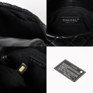 CHANEL Bubble Quilt Chain Shoulder Bag Handbag No. 15 Lambskin Black Silver Hardware Good Condition Used 4a004407