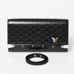 Very good condition GOYARD MONTE CARLO PM Monte Carlo PM clutch bag 2WAY limited color jet black silver hardware used 4a004368