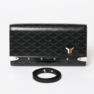Very good condition GOYARD MONTE CARLO PM Monte Carlo PM clutch bag 2WAY limited color jet black silver hardware used 4a004368