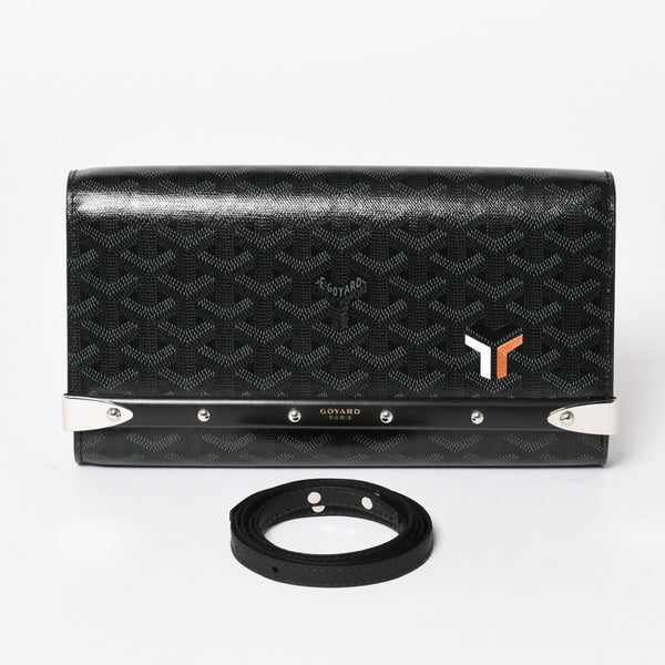 Very good condition GOYARD MONTE CARLO PM Monte Carlo PM clutch bag 2WAY limited color jet black silver hardware used 4a004368