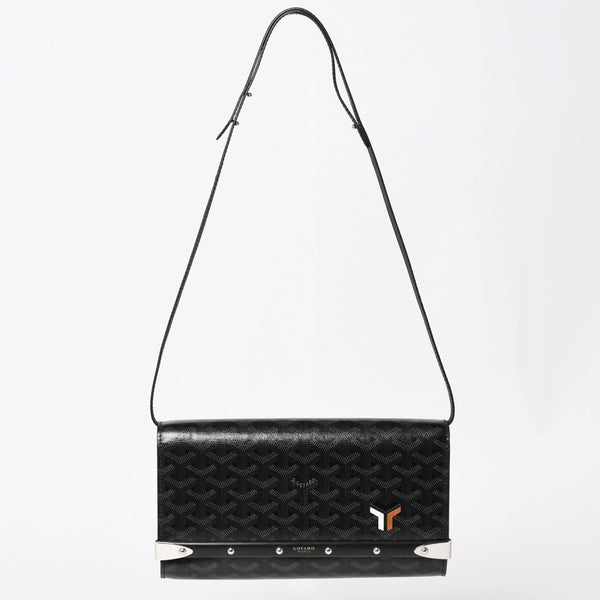 Very good condition GOYARD MONTE CARLO PM Monte Carlo PM clutch bag 2WAY limited color jet black silver hardware used 4a004368