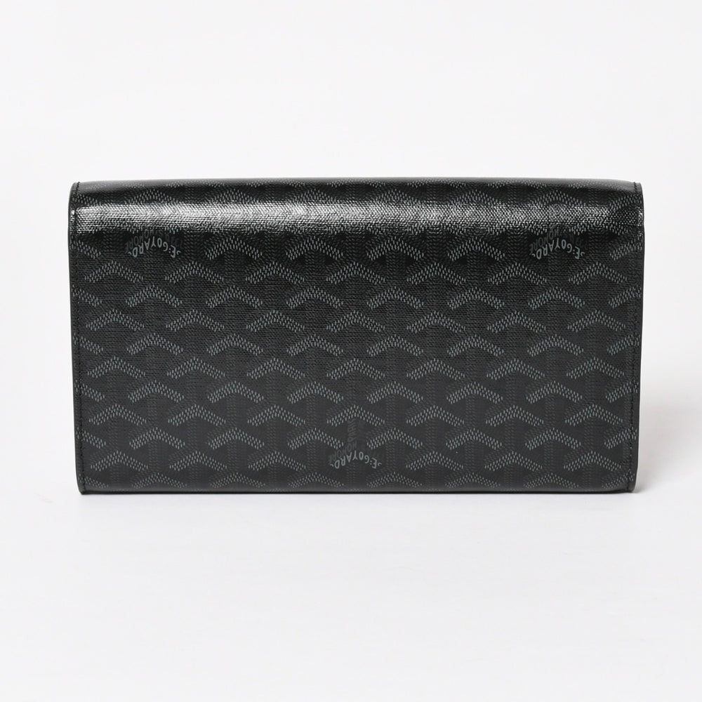 極美品 GOYARD ゴヤール MONTE CARLO PM モンテカルロ PM クラッチバッグ 2WAY 限定カラー ジェットブラック シルバー金具 中古 4a004368