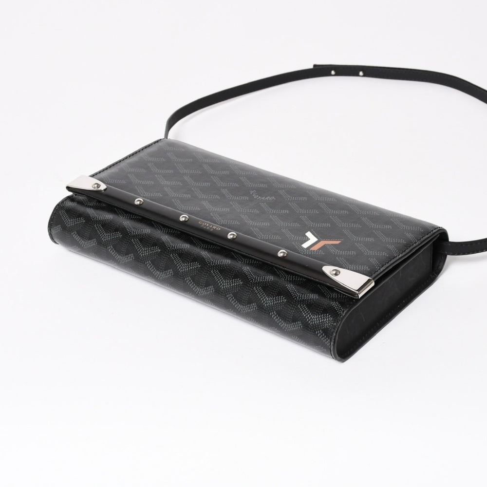 Very good condition GOYARD MONTE CARLO PM Monte Carlo PM clutch bag 2WAY limited color jet black silver hardware used 4a004368