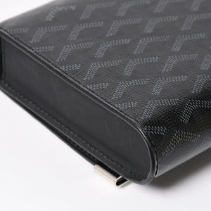 Very good condition GOYARD MONTE CARLO PM Monte Carlo PM clutch bag 2WAY limited color jet black silver hardware used 4a004368