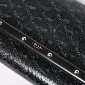 Very good condition GOYARD MONTE CARLO PM Monte Carlo PM clutch bag 2WAY limited color jet black silver hardware used 4a004368