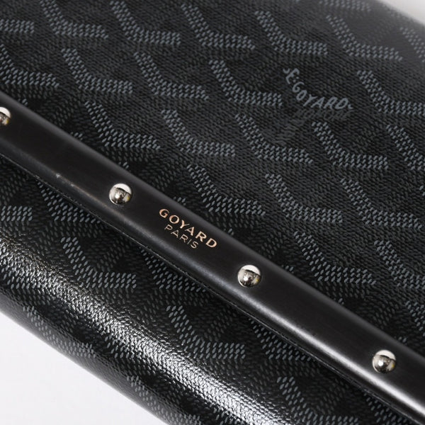 Very good condition GOYARD MONTE CARLO PM Monte Carlo PM clutch bag 2WAY limited color jet black silver hardware used 4a004368