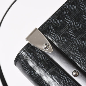 Very good condition GOYARD MONTE CARLO PM Monte Carlo PM clutch bag 2WAY limited color jet black silver hardware used 4a004368