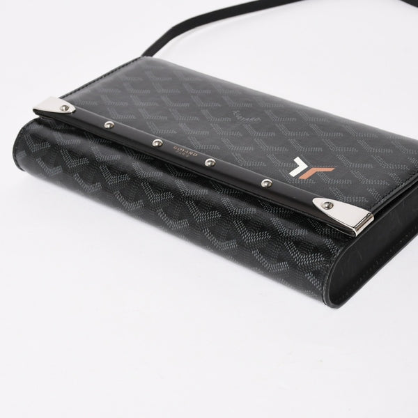 Very good condition GOYARD MONTE CARLO PM Monte Carlo PM clutch bag 2WAY limited color jet black silver hardware used 4a004368
