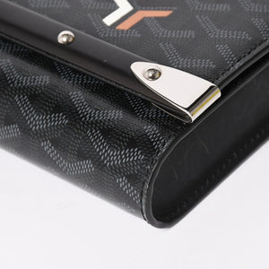 Very good condition GOYARD MONTE CARLO PM Monte Carlo PM clutch bag 2WAY limited color jet black silver hardware used 4a004368