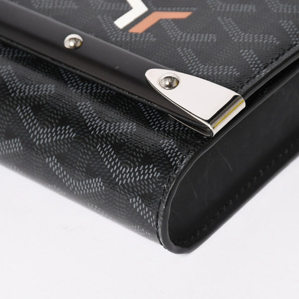 Very good condition GOYARD MONTE CARLO PM Monte Carlo PM clutch bag 2WAY limited color jet black silver hardware used 4a004368
