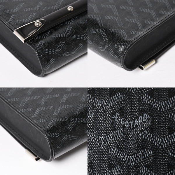 Very good condition GOYARD MONTE CARLO PM Monte Carlo PM clutch bag 2WAY limited color jet black silver hardware used 4a004368