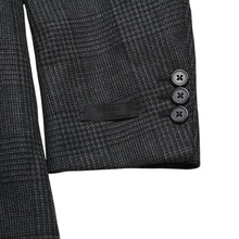 画像をギャラリービューアに読み込む, 極美品 PRADA プラダ シングルブレスト ウールブレンド コート UC486M サイズ48R ウール グレー チェック柄 中古 4a003304