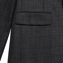 画像をギャラリービューアに読み込む, 極美品 PRADA プラダ シングルブレスト ウールブレンド コート UC486M サイズ48R ウール グレー チェック柄 中古 4a003304