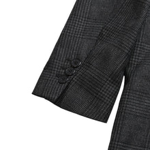 画像をギャラリービューアに読み込む, 極美品 PRADA プラダ シングルブレスト ウールブレンド コート UC486M サイズ48R ウール グレー チェック柄 中古 4a003304