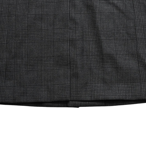 極美品 PRADA プラダ シングルブレスト ウールブレンド コート UC486M サイズ48R ウール グレー チェック柄 中古 4a003304