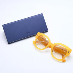 FENDI フェンディ ローマ サングラス イエロー サイドロゴ FF 0458/G/S アイウェア 52◻︎23 150 ブラウンレンズ 美品 中古 4a004323