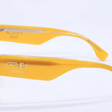 画像をギャラリービューアに読み込む, FENDI フェンディ ローマ サングラス イエロー サイドロゴ FF 0458/G/S アイウェア 52◻︎23 150 ブラウンレンズ 美品 中古 4a004323
