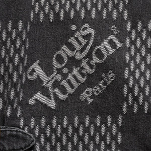 LOUIS VUITTON ルイヴィトン × NIGO ジャイアントダミエウェーブス デニムジャケット ニゴー モノグラム ダミエ アウター ブラック グレー 44サイズ美品 中古 4a004413