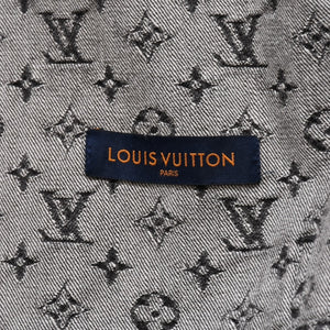 LOUIS VUITTON ルイヴィトン × NIGO ジャイアントダミエウェーブス デニムジャケット ニゴー モノグラム ダミエ アウター ブラック グレー 44サイズ美品 中古 4a004413