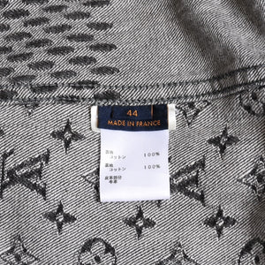 LOUIS VUITTON ルイヴィトン × NIGO ジャイアントダミエウェーブス デニムジャケット ニゴー モノグラム ダミエ アウター ブラック グレー 44サイズ美品 中古 4a004413