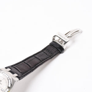 AUDEMARS PIGUET オーデマピゲ ロイヤルオーク 腕時計 67601ST.ZZ.D012CR.01 シルバー文字盤 革 SS QZ ダイヤモンド 美品 中古 4a004284
