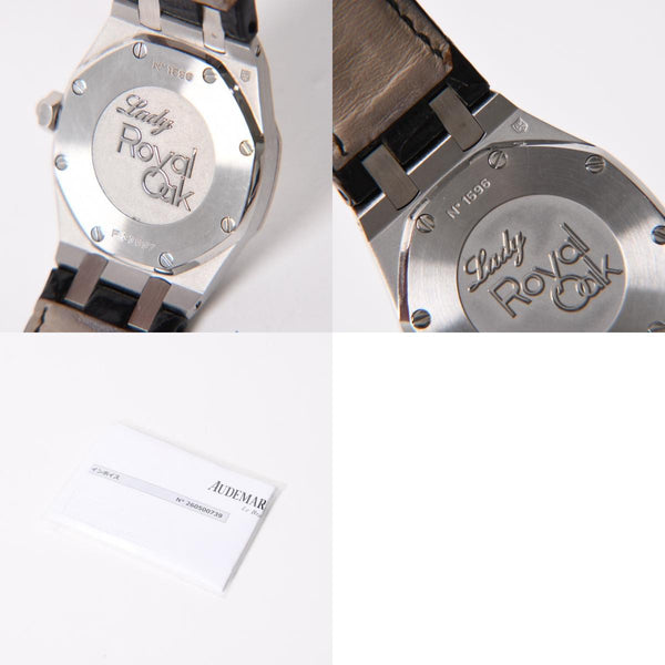 AUDEMARS PIGUET オーデマピゲ ロイヤルオーク 腕時計 67601ST.ZZ.D012CR.01 シルバー文字盤 革 SS QZ ダイヤモンド 美品 中古 4a004284