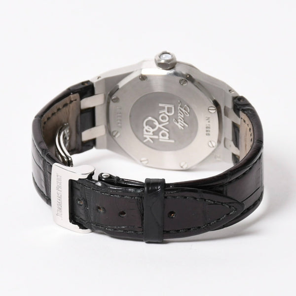 AUDEMARS PIGUET オーデマピゲ ロイヤルオーク 腕時計 67601ST.ZZ.D012CR.01 シルバー文字盤 革 SS QZ ダイヤモンド 美品 中古 4a004284