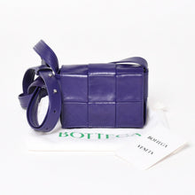 画像をギャラリービューアに読み込む, 極美品 BOTTEGA VENETA ボッテガ ヴェネタ キャンディカセット イントレチャート ミニ ショルダーバッグ パープル シルバー金具 中古 4a004306