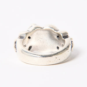 CHROME HEARTS クロムハーツ FLRL CRS HRT フローラルクロス ハートリング 重量約12.78g サイズ9号 シルバー925 美品 中古 4a004331