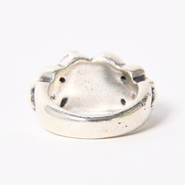 CHROME HEARTS クロムハーツ FLRL CRS HRT フローラルクロス ハートリング 重量約12.78g サイズ9号 シルバー925 美品 中古 4a004331