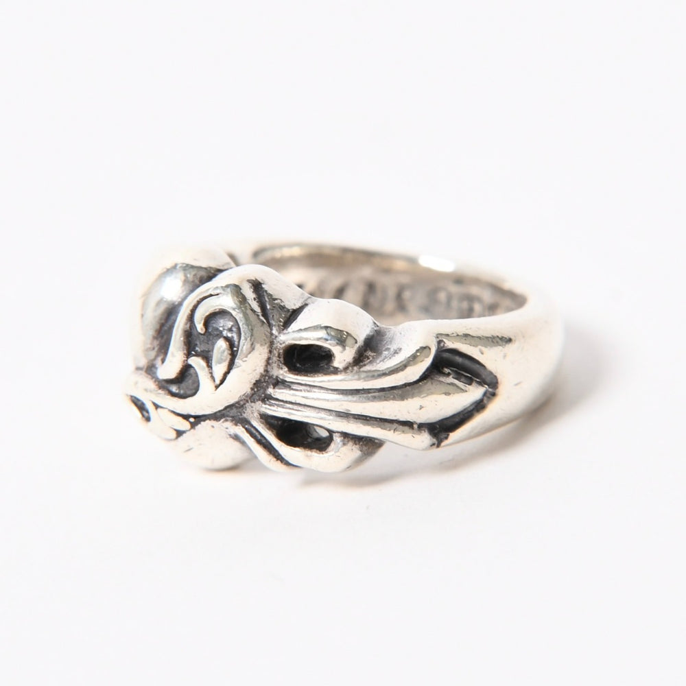 CHROME HEARTS FLRL CRS HRT Floral Cross Heart Ring Weight Approx. 12.78g Size 9 Silver 925 Good Condition Used 4a004331