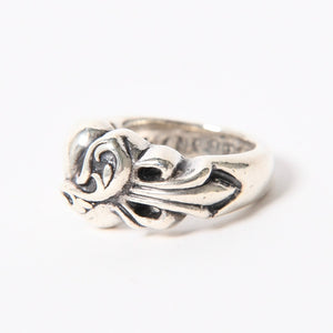 CHROME HEARTS クロムハーツ FLRL CRS HRT フローラルクロス ハートリング 重量約12.78g サイズ9号 シルバー925 美品 中古 4a004331