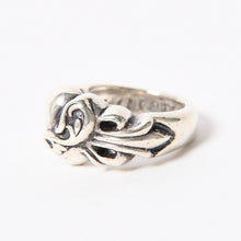 画像をギャラリービューアに読み込む, CHROME HEARTS クロムハーツ FLRL CRS HRT フローラルクロス ハートリング 重量約12.78g サイズ9号 シルバー925 美品 中古 4a004331