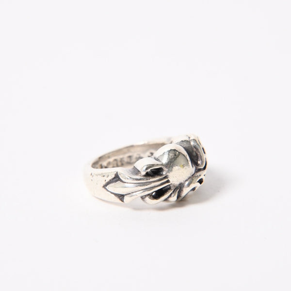 CHROME HEARTS クロムハーツ FLRL CRS HRT フローラルクロス ハートリング 重量約12.78g サイズ9号 シルバー925 美品 中古 4a004331