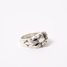 画像をギャラリービューアに読み込む, CHROME HEARTS クロムハーツ FLRL CRS HRT フローラルクロス ハートリング 重量約12.78g サイズ9号 シルバー925 美品 中古 4a004331