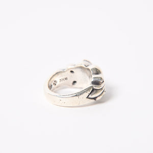 CHROME HEARTS クロムハーツ FLRL CRS HRT フローラルクロス ハートリング 重量約12.78g サイズ9号 シルバー925 美品 中古 4a004331