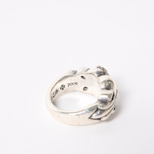 CHROME HEARTS クロムハーツ FLRL CRS HRT フローラルクロス ハートリング 重量約12.78g サイズ9号 シルバー925 美品 中古 4a004331