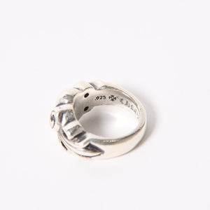CHROME HEARTS クロムハーツ FLRL CRS HRT フローラルクロス ハートリング 重量約12.78g サイズ9号 シルバー925 美品 中古 4a004331