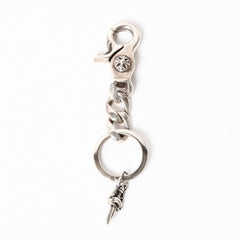 CHROME HEARTS CLP CHN CLASSIC-S Short Classic Link Key Ring Charm Weight Approx. 49.05g Silver 925 Good Condition Used 4a004336