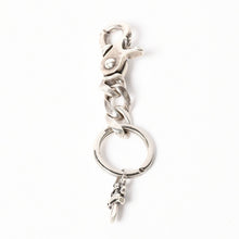 画像をギャラリービューアに読み込む, CHROME HEARTS クロムハーツ CLP CHN CLASSIC-S ショートクラシックリンク キーリング チャーム 重量約49.05g シルバー925 美品 中古 4a004336