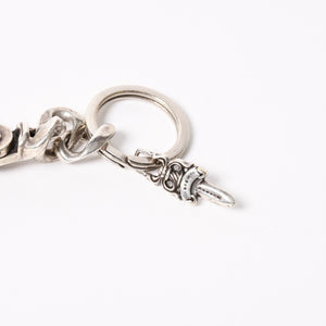 CHROME HEARTS CLP CHN CLASSIC-S Short Classic Link Key Ring Charm Weight Approx. 49.05g Silver 925 Good Condition Used 4a004336