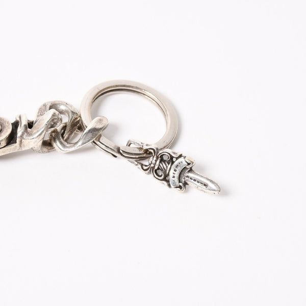 CHROME HEARTS CLP CHN CLASSIC-S Short Classic Link Key Ring Charm Weight Approx. 49.05g Silver 925 Good Condition Used 4a004336