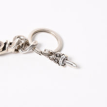 画像をギャラリービューアに読み込む, CHROME HEARTS クロムハーツ CLP CHN CLASSIC-S ショートクラシックリンク キーリング チャーム 重量約49.05g シルバー925 美品 中古 4a004336