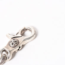 画像をギャラリービューアに読み込む, CHROME HEARTS クロムハーツ CLP CHN CLASSIC-S ショートクラシックリンク キーリング チャーム 重量約49.05g シルバー925 美品 中古 4a004336