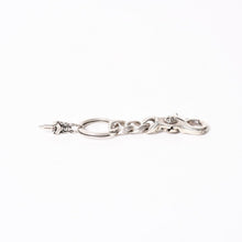 画像をギャラリービューアに読み込む, CHROME HEARTS クロムハーツ CLP CHN CLASSIC-S ショートクラシックリンク キーリング チャーム 重量約49.05g シルバー925 美品 中古 4a004336