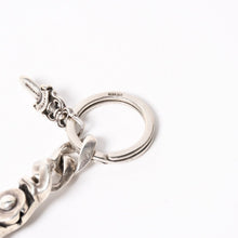 画像をギャラリービューアに読み込む, CHROME HEARTS クロムハーツ CLP CHN CLASSIC-S ショートクラシックリンク キーリング チャーム 重量約49.05g シルバー925 美品 中古 4a004336